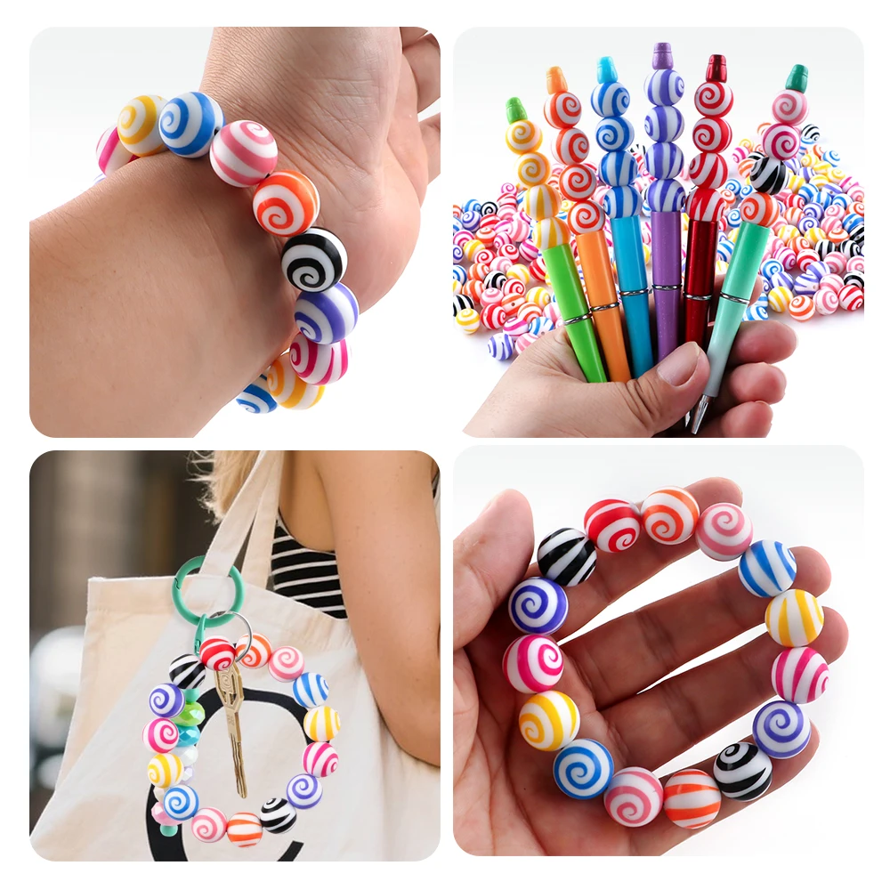 Cuentas de silicona de colores de 15 mm para bisutería infantil DIY - imagen 5