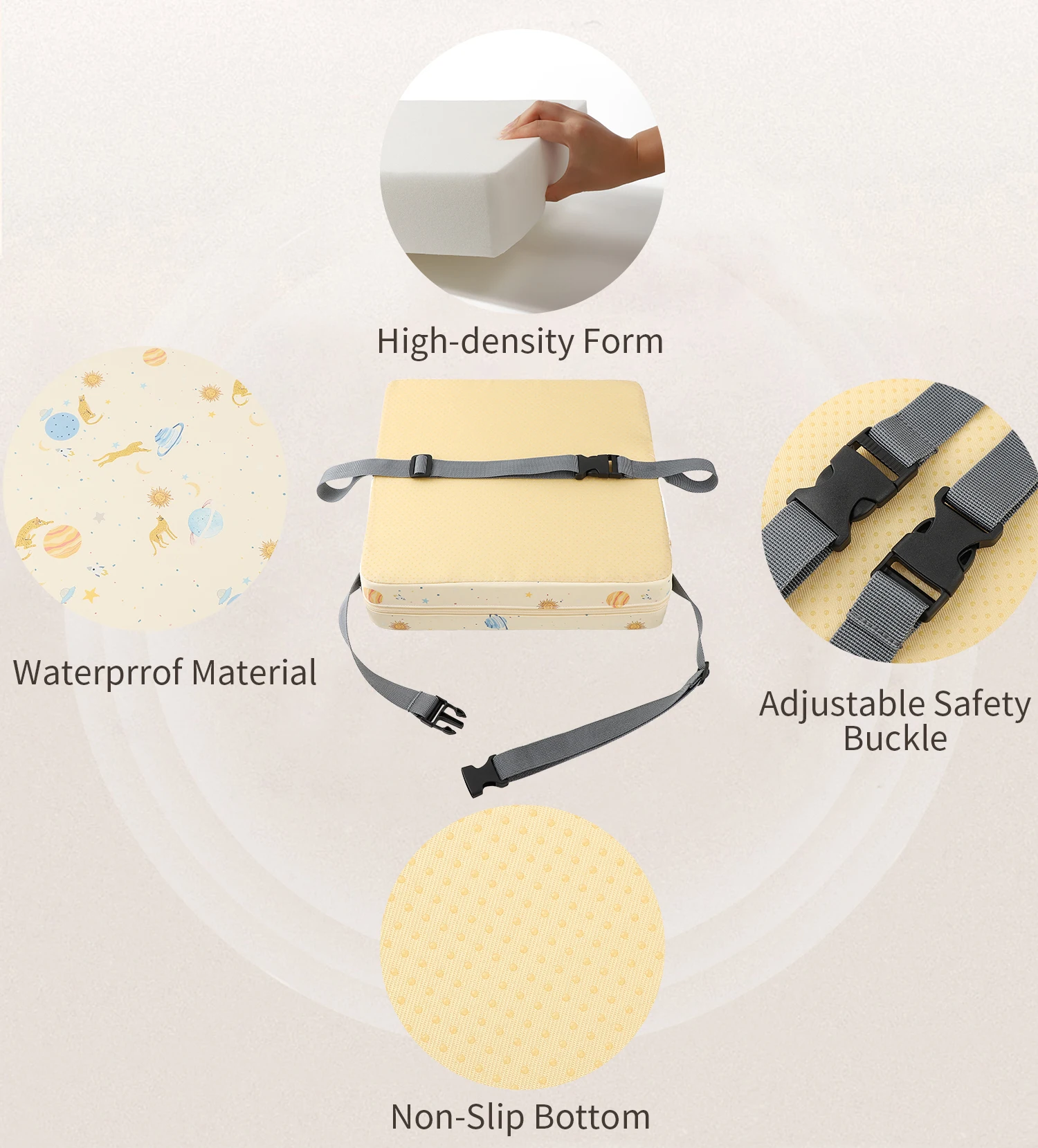Cojín elevador impermeable para silla de comedor infantil