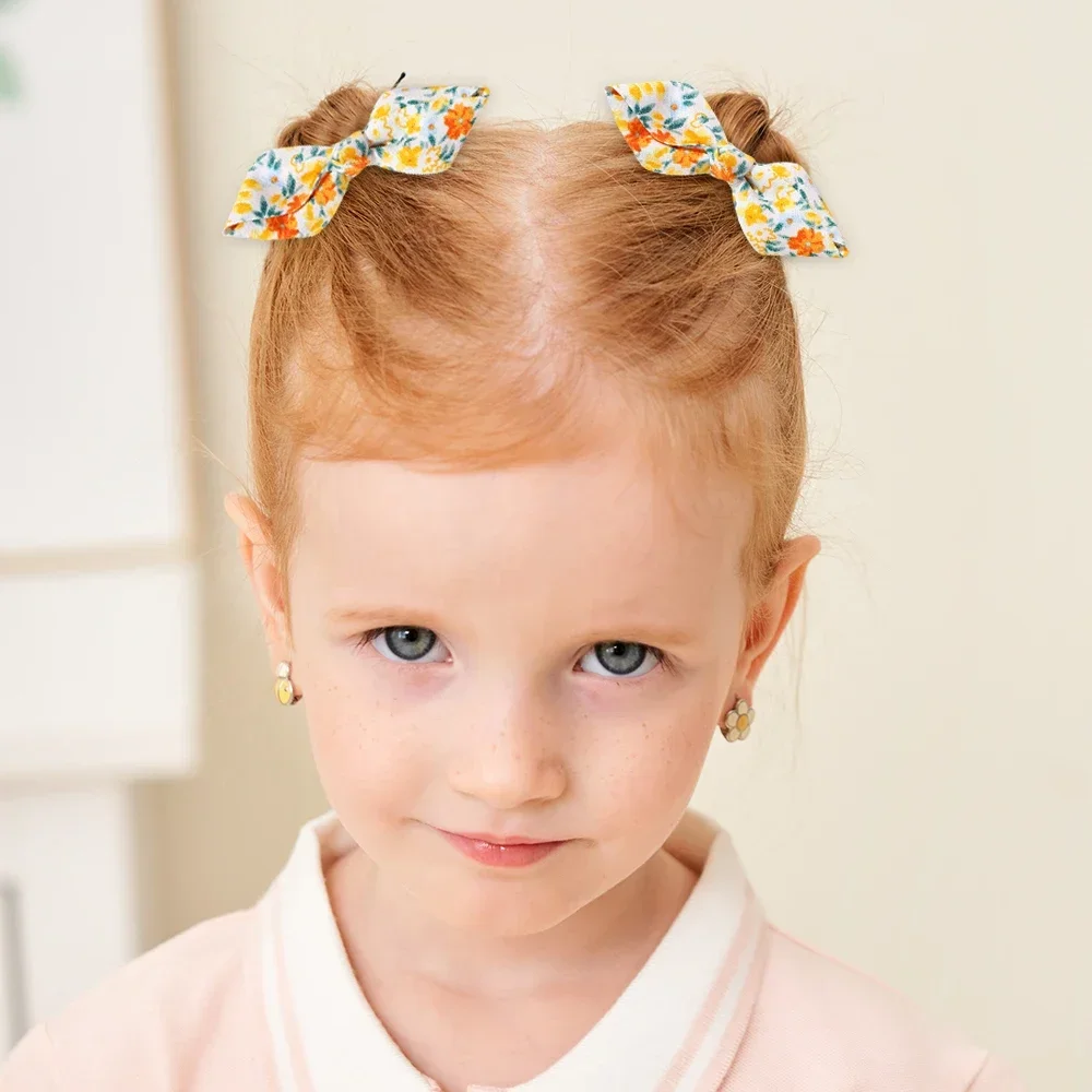 Pinzas para el pelo niña con flequillo y horquillas estampadas - imagen 2