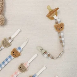 Chupetero clip con osito de dibujos animados para bebé