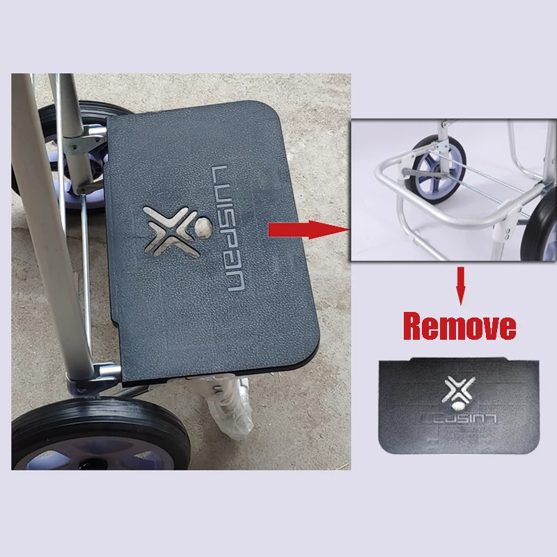 Carrito de compras con taburete integrado – Plegable para descansar