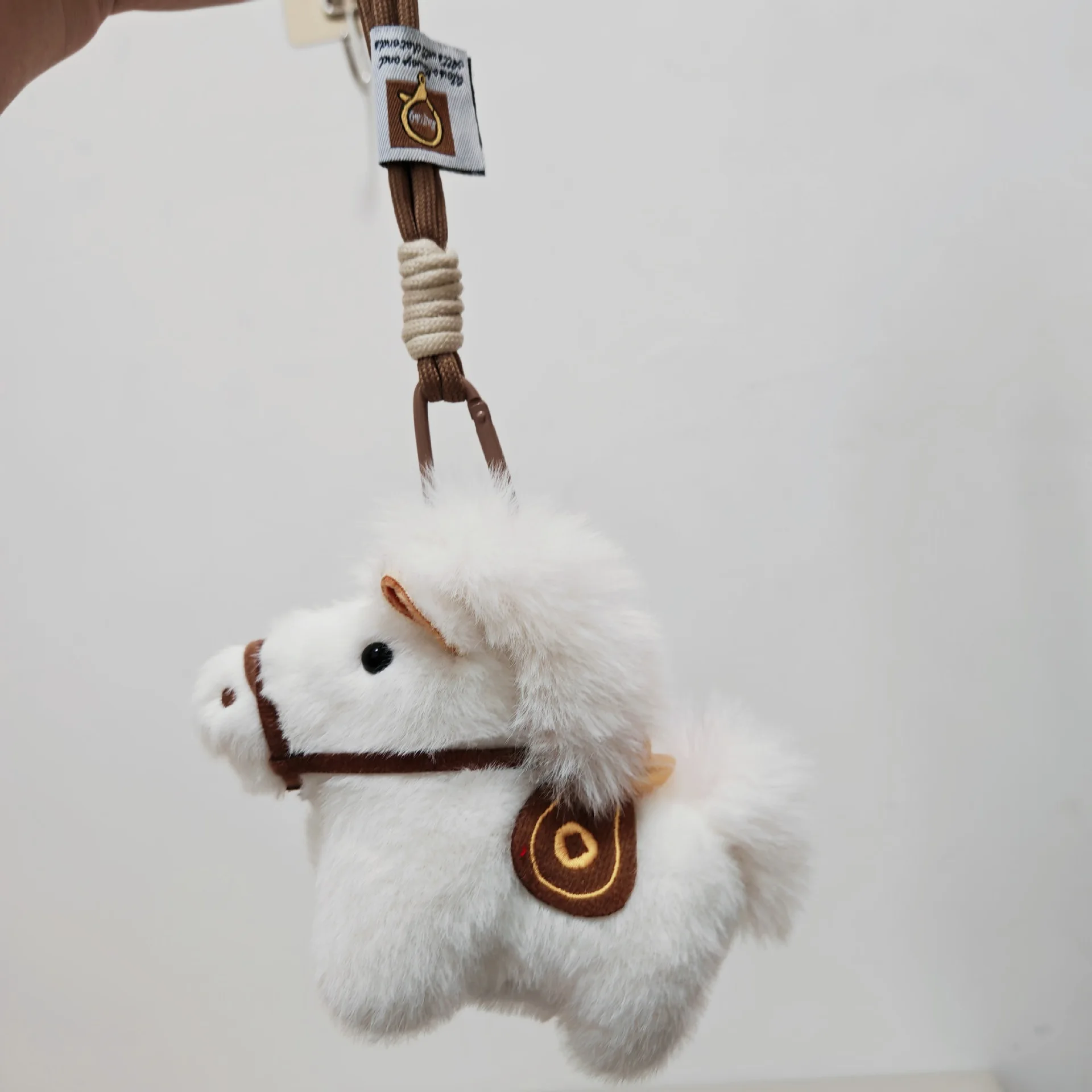 Llavero de peluche pony colgante para mochila escolar