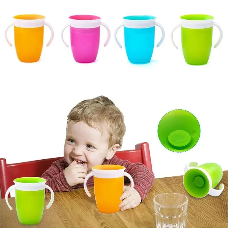 Taza de aprendizaje antiderrames con tapa y asas para bebé segura - imagen 2