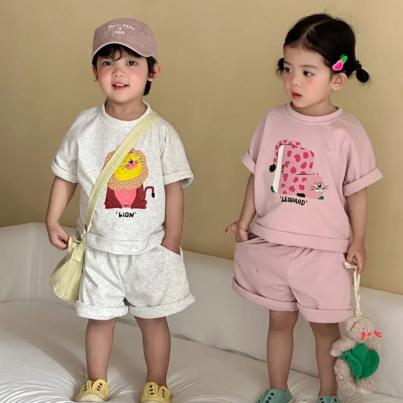 Conjunto veraniego para niños estampado de animales ligero - imagen 3