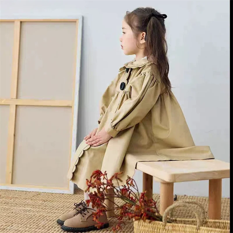 Gabardina ligera con solapa para bebé niña, manga larga - imagen 2