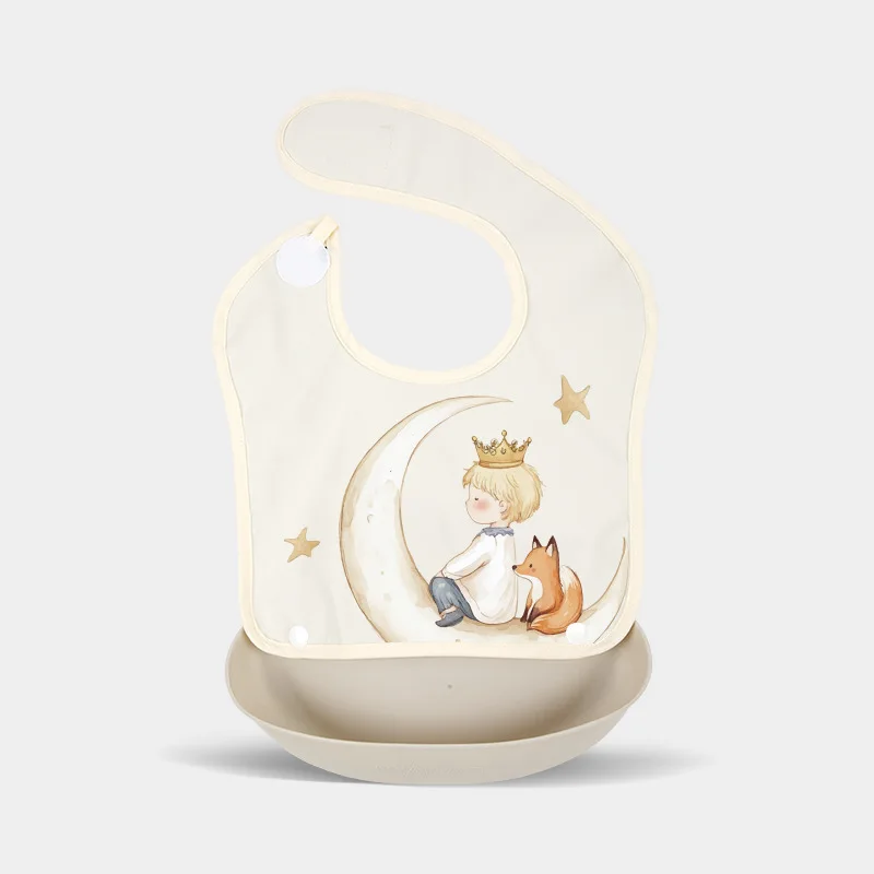 Babero de silicona infantil impermeable con bolsillo 3D - imagen 5