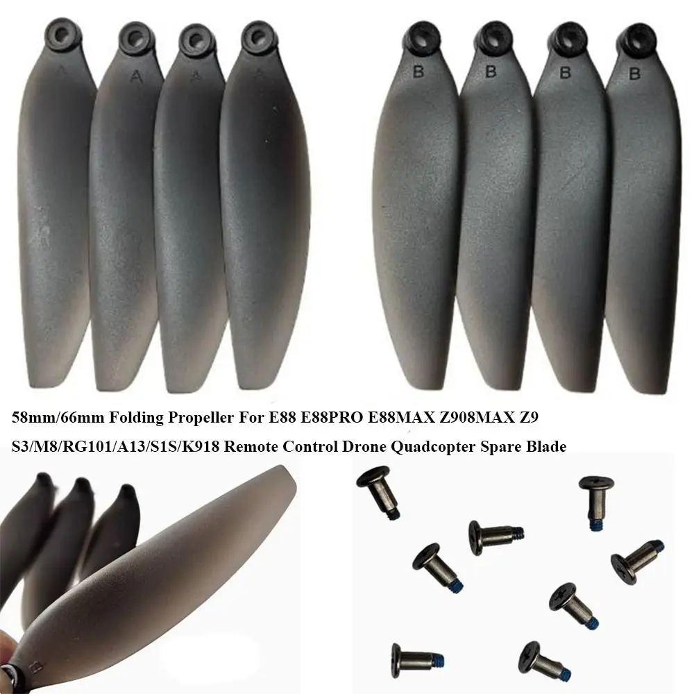 Hélices de repuesto para quadcopter plegables negras 58/66 mm - imagen 4