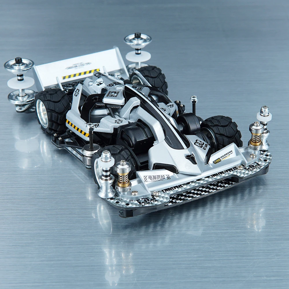 Mini 4WD MACH FRAME Silver Evo Edition – Coche RC para niños - imagen 3