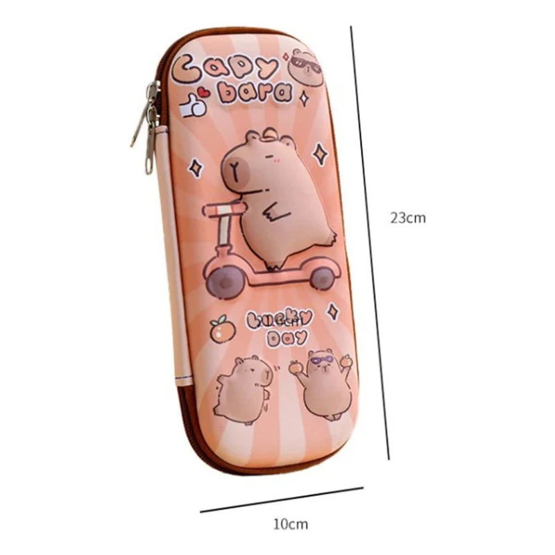 Estuche escolar impermeable con capybara - Gran capacidad para niños - imagen 3