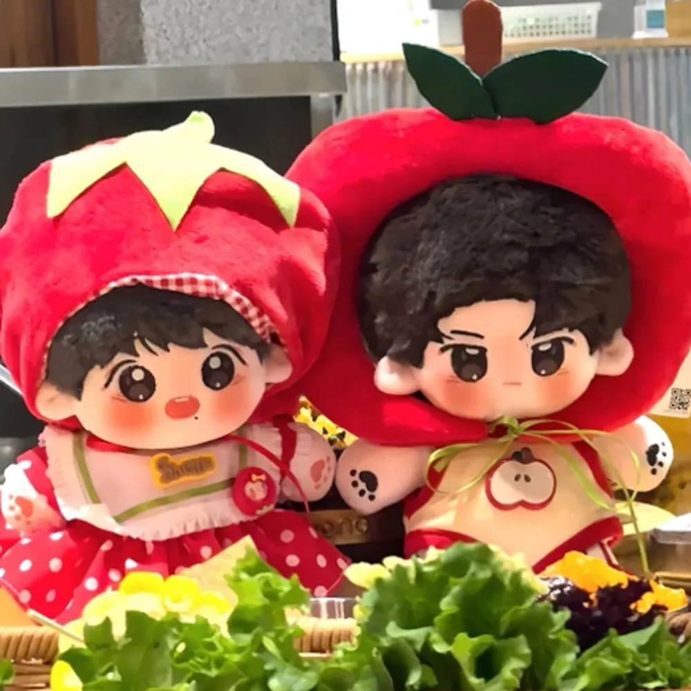 Conjunto de ropa en algodón para muñeca: falda tomate y sombrero rojo - imagen 3