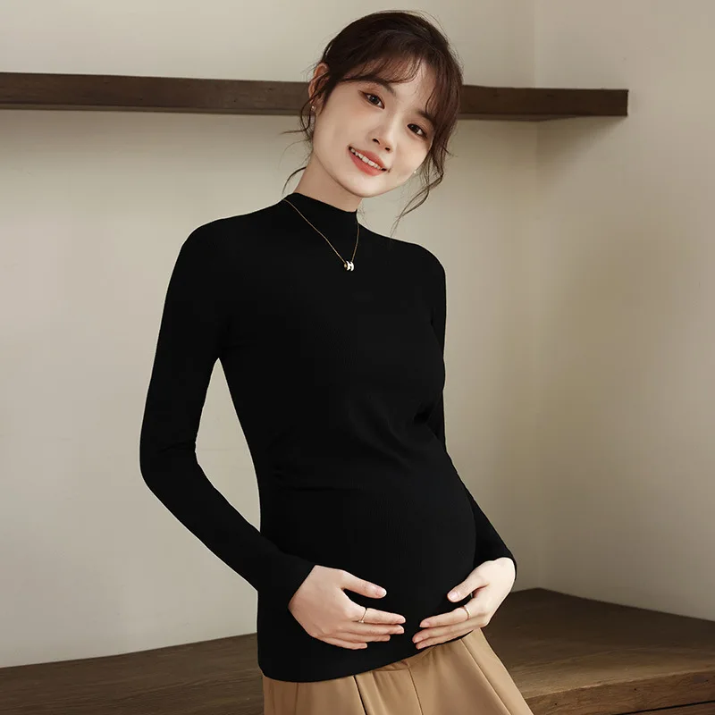 Camiseta premamá de manga larga térmica para otoño e invierno - imagen 5