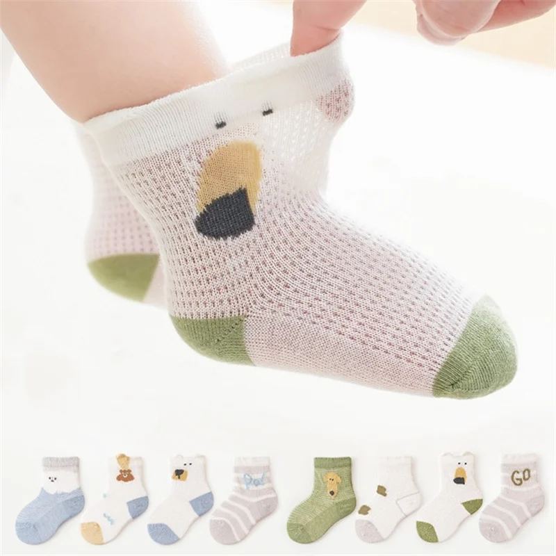 Calcetines finos de verano en algodón para bebé y niños