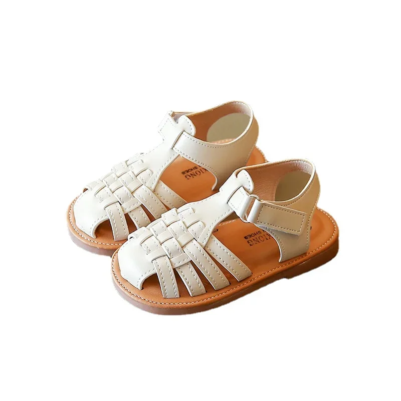 Sandalias de niña de playa tejidas de verano, cómodas - imagen 2