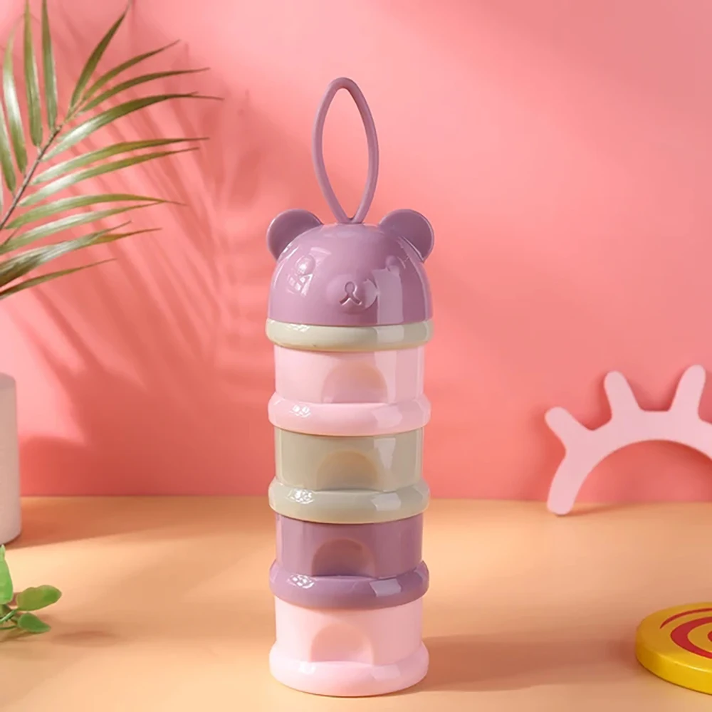 Portaleche infantil de 4 compartimentos – Dispensador portátil para fórmula - imagen 4