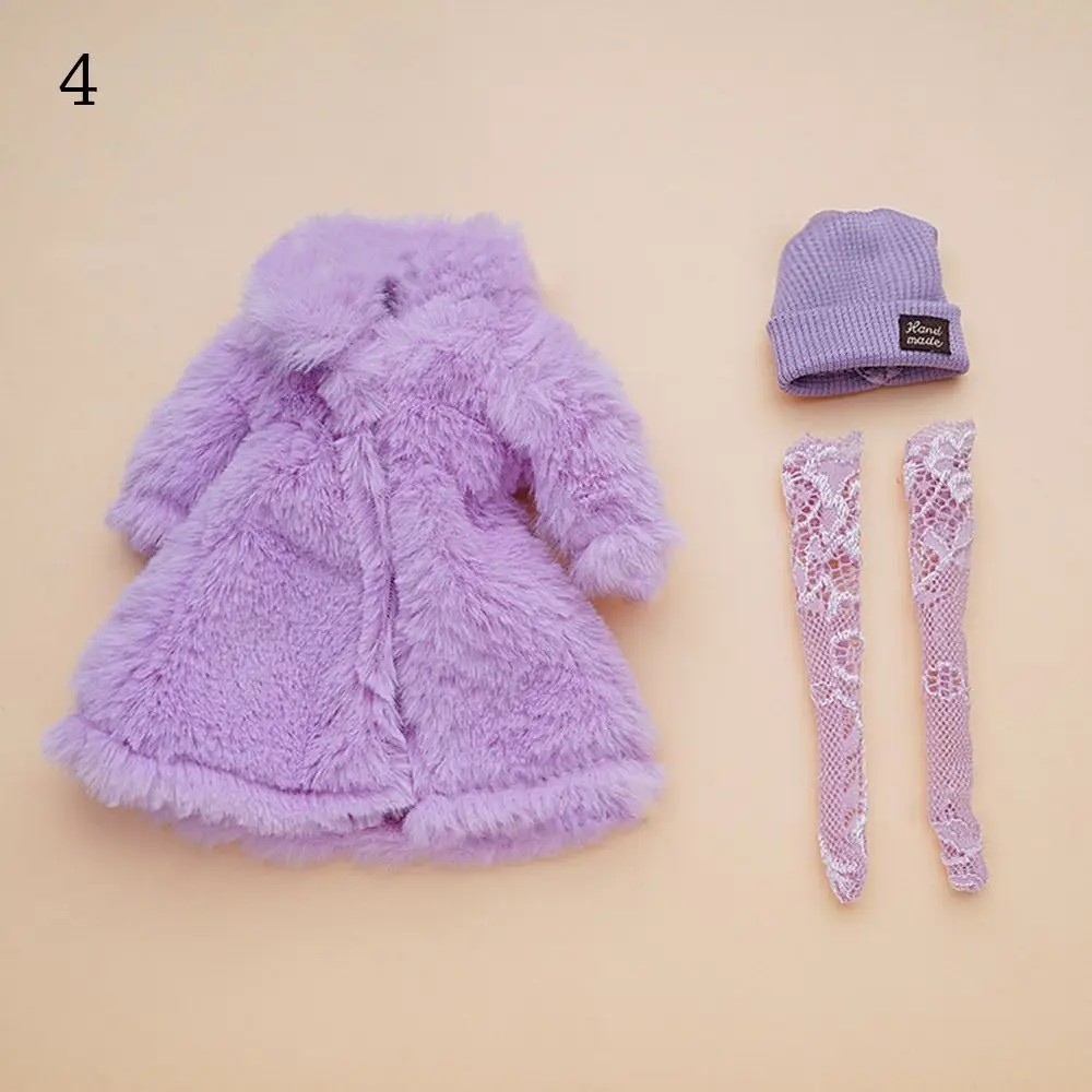 Abrigo de piel para muñecas BJD con sombrero y medias de encaje - imagen 2