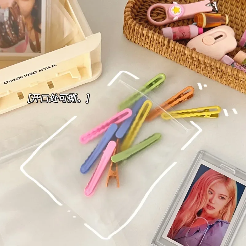 Fundas transparentes con cremallera para tarjetas estilo Kpop