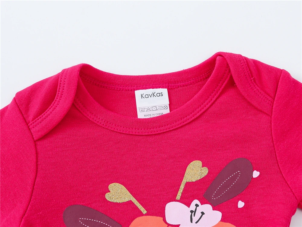 Kavkas pelele algodón con estampado ciervo para bebé niña - imagen 2