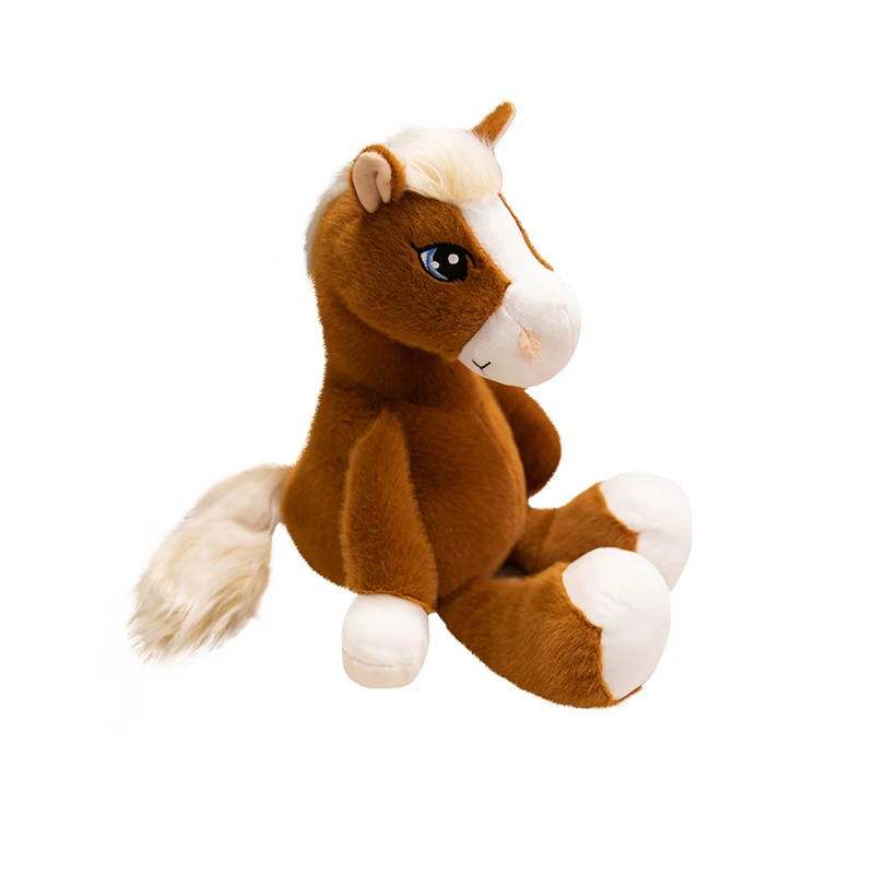 Peluche de caballo ojos grandes para niños, suave y clásico - imagen 2