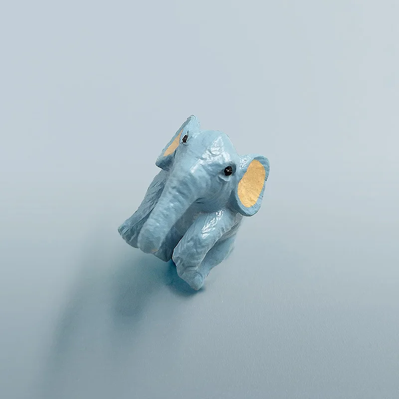 Figuras de elefante para jardín de hadas – Decoración artesanal - imagen 4