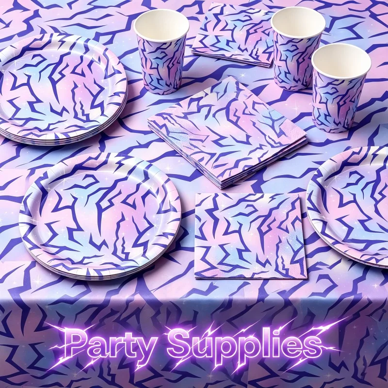 Set de vajilla para fiesta cumpleaños k-pop, en papel - imagen 3