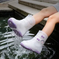 Cubrezapatos de lluvia impermeables antideslizantes para niños y niñas