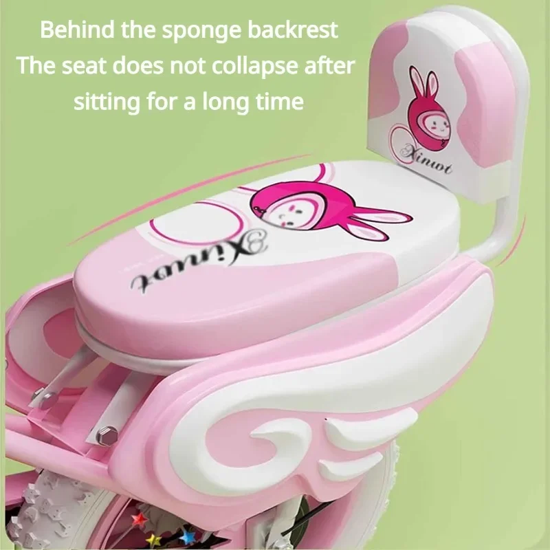 Bicicleta de aprendizaje rosa para niña con diseño princesa dulce - imagen 3