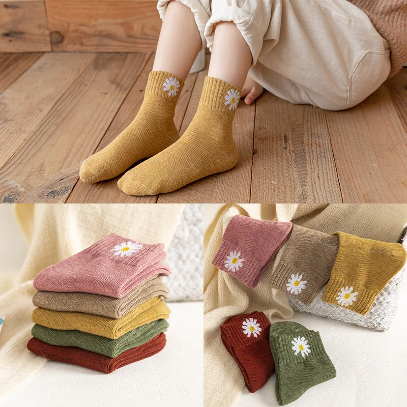 Calcetines a rayas de algodón para niños y niñas - imagen 3