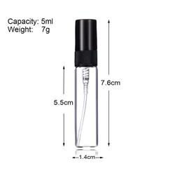 vvocci Atomizador de perfume mini vidrio para viaje