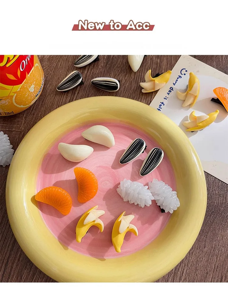 Horquillas con forma de arroz, estilo kawaii