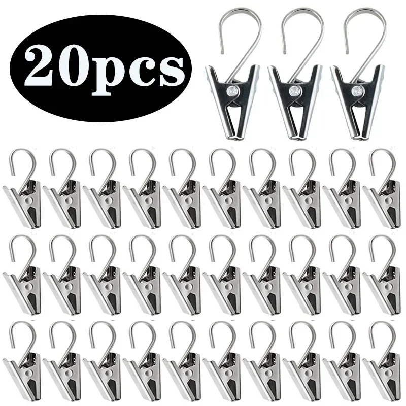Clips para cortinas vvocci de acero inoxidable con gancho resistente