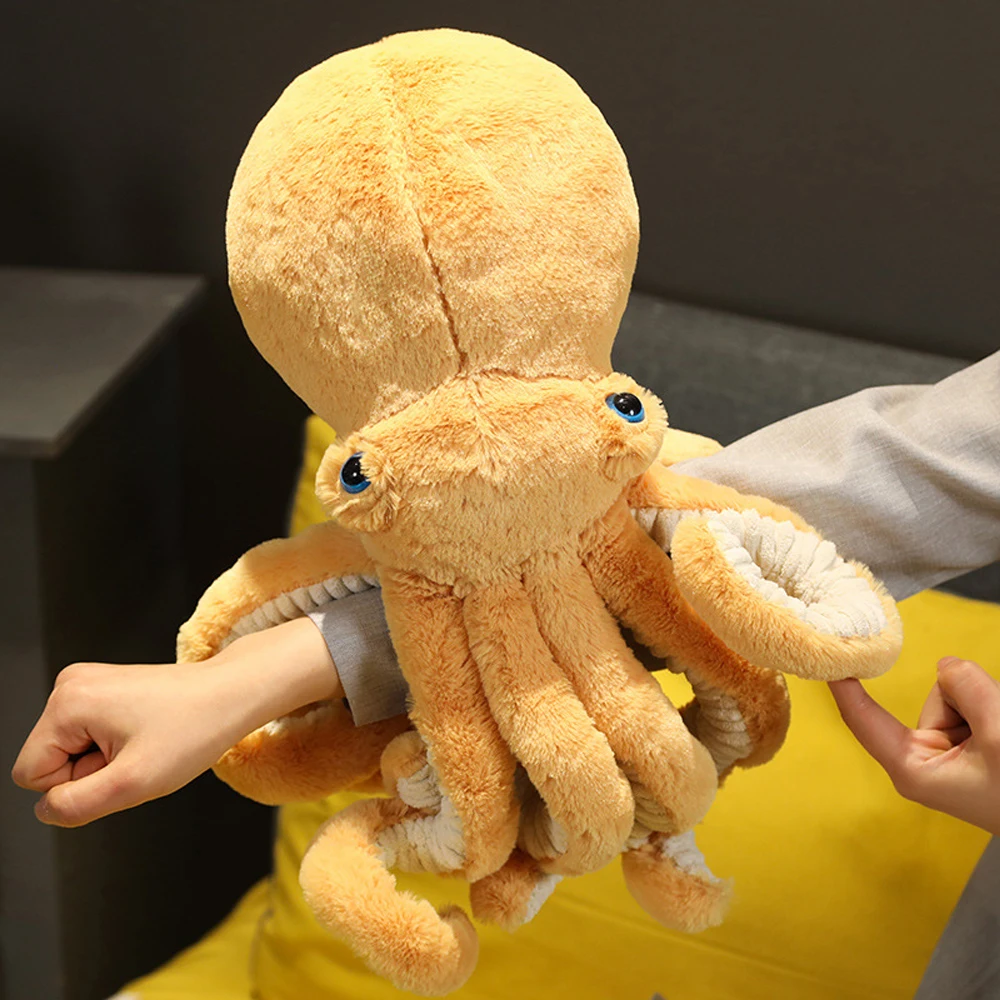 Peluche de pulpo multicolor con ventosa y ojos azules - imagen 5