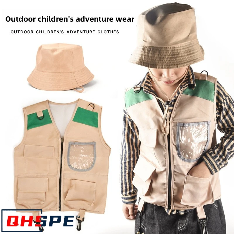 Disfraz safari infantil con chaleco explorador y sombrero