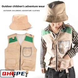 Disfraz safari infantil con chaleco explorador y sombrero