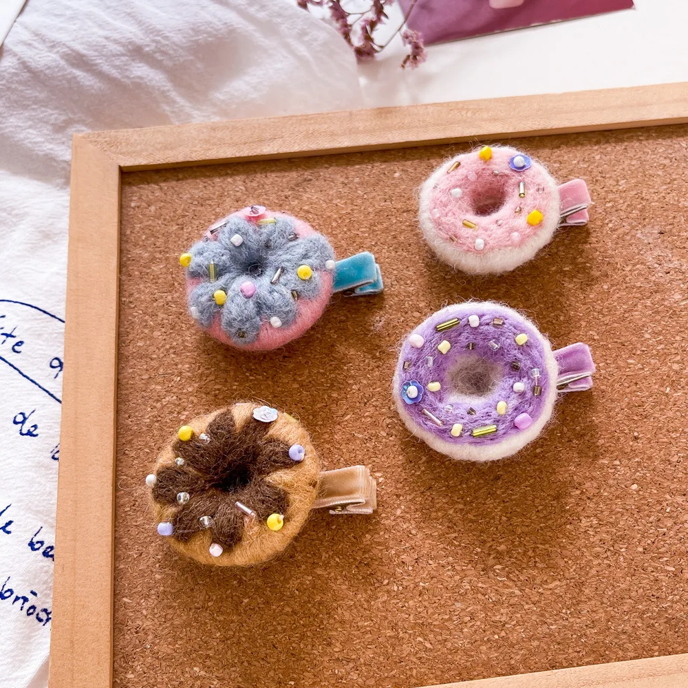 Pinza de pelo de lana para niña – Accesorio infantil suave - imagen 3
