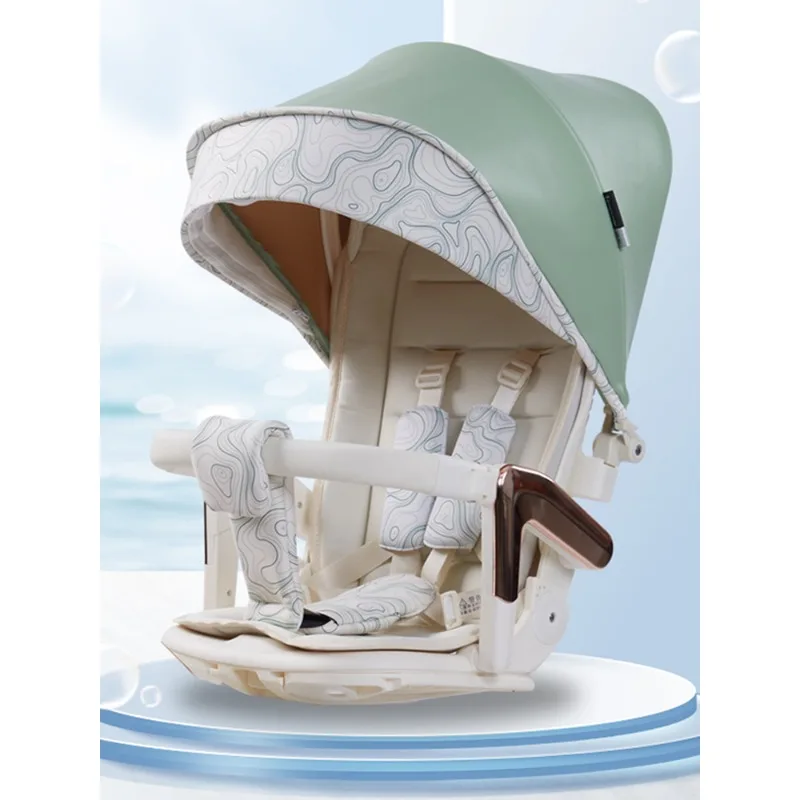 Carrito de bebé reversible reclinable plegado fácil con respaldo - imagen 3