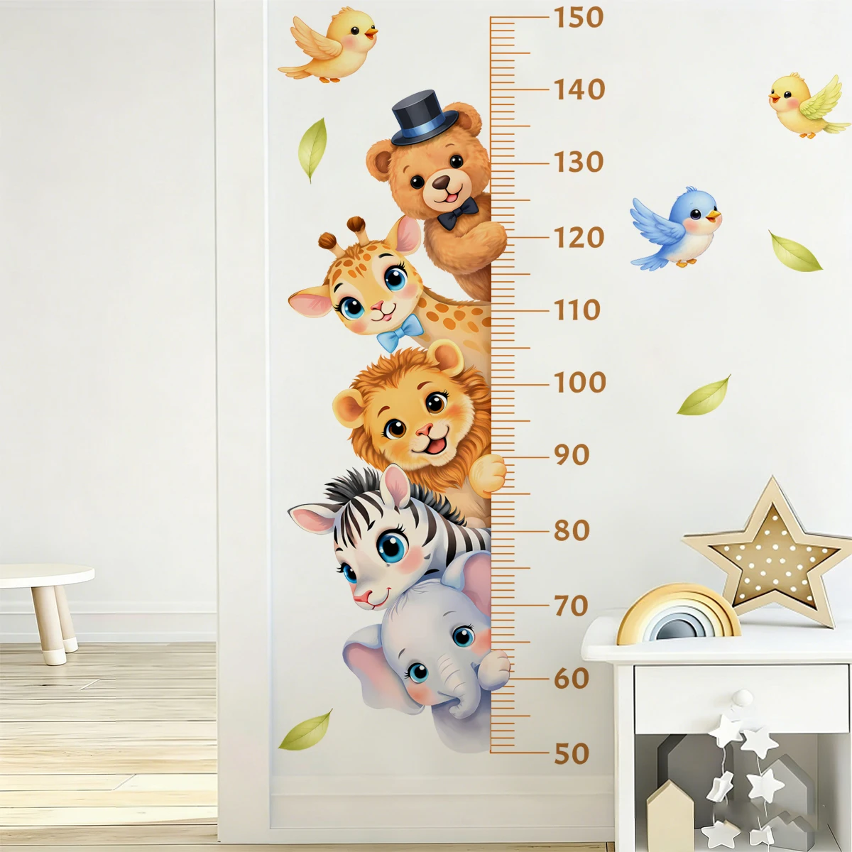 Pegatinas de pared infantiles con animales de dibujos animados