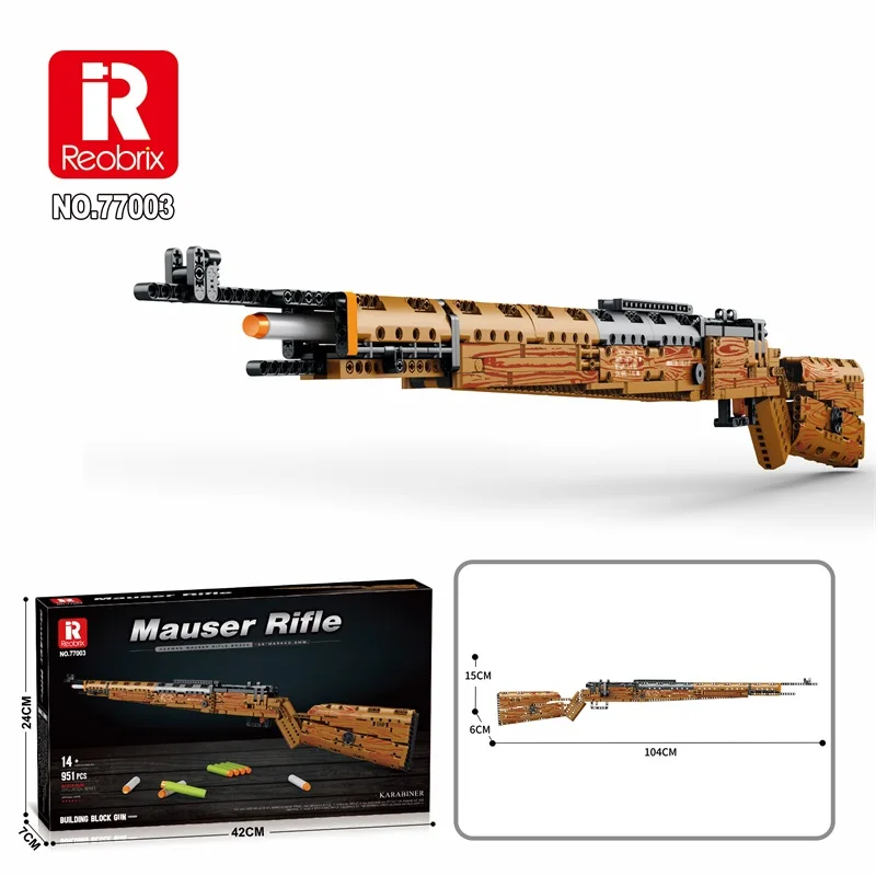 Kar98K Mauser set de construcción militar - Rifle WWII para niños - imagen 2