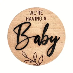 Cartel We're Having de madera para anuncio de embarazo – Decoración maternity