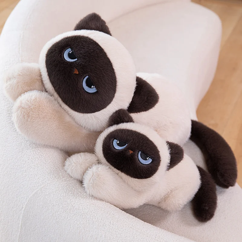 Peluche de gato siamés largo en felpa suave para sofá y cama - imagen 2