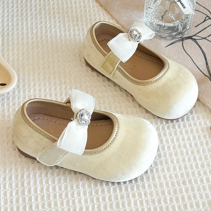Zapatos de cuero para niña antideslizantes con lazo – Fiesta primavera - imagen 4
