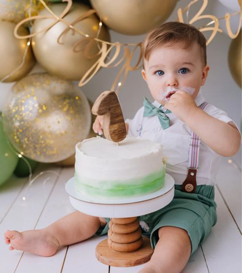 Conjunto de verano para bebé niño estilo caballero con cinturón - imagen 4