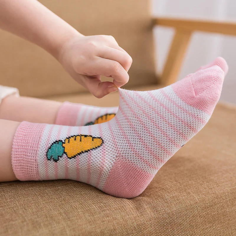 Calcetines altos de algodón para niños conejos malla transpirable - imagen 5