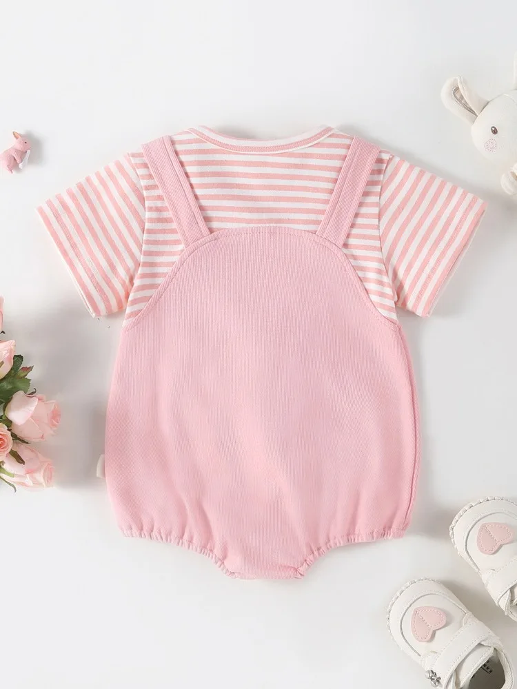 MILANCEL 2024 Mono de verano para niñas pequeñas con conejito - imagen 5