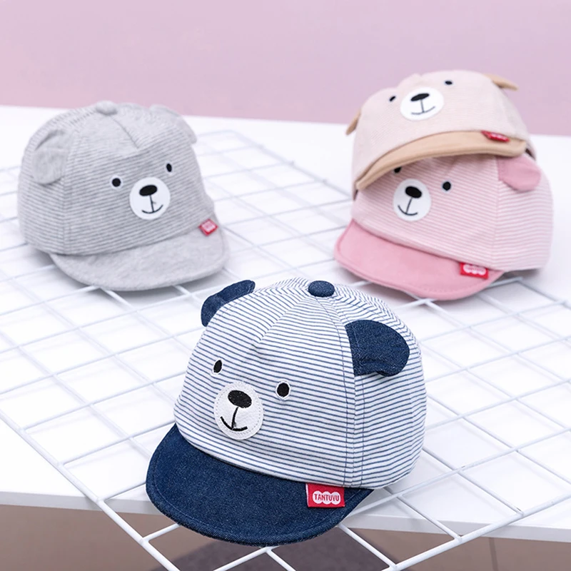 Gorra Baby Bear algodón para bebé 3-12M – Protección solar verano - imagen 3