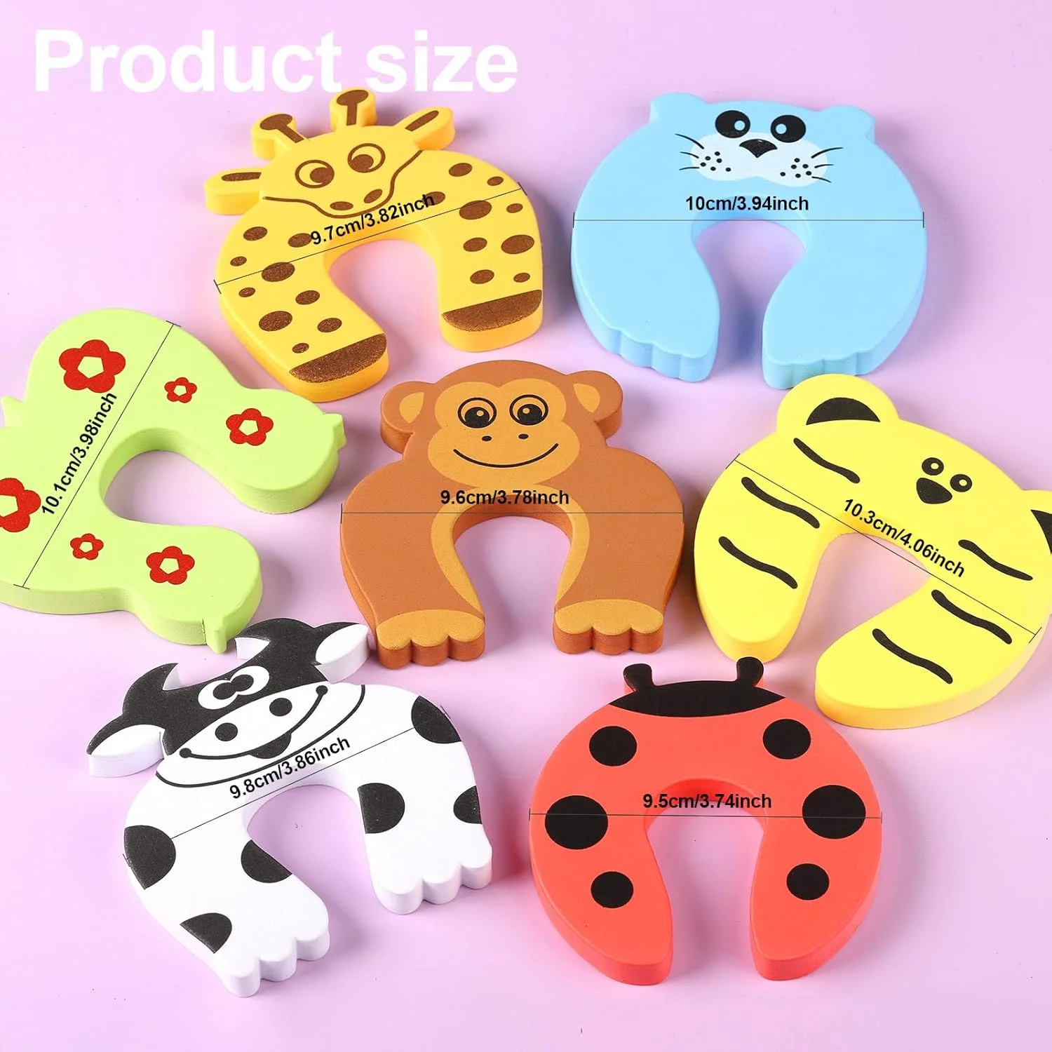 Protector de dedos antipinzamiento puerta bebés diseño animales - imagen 3