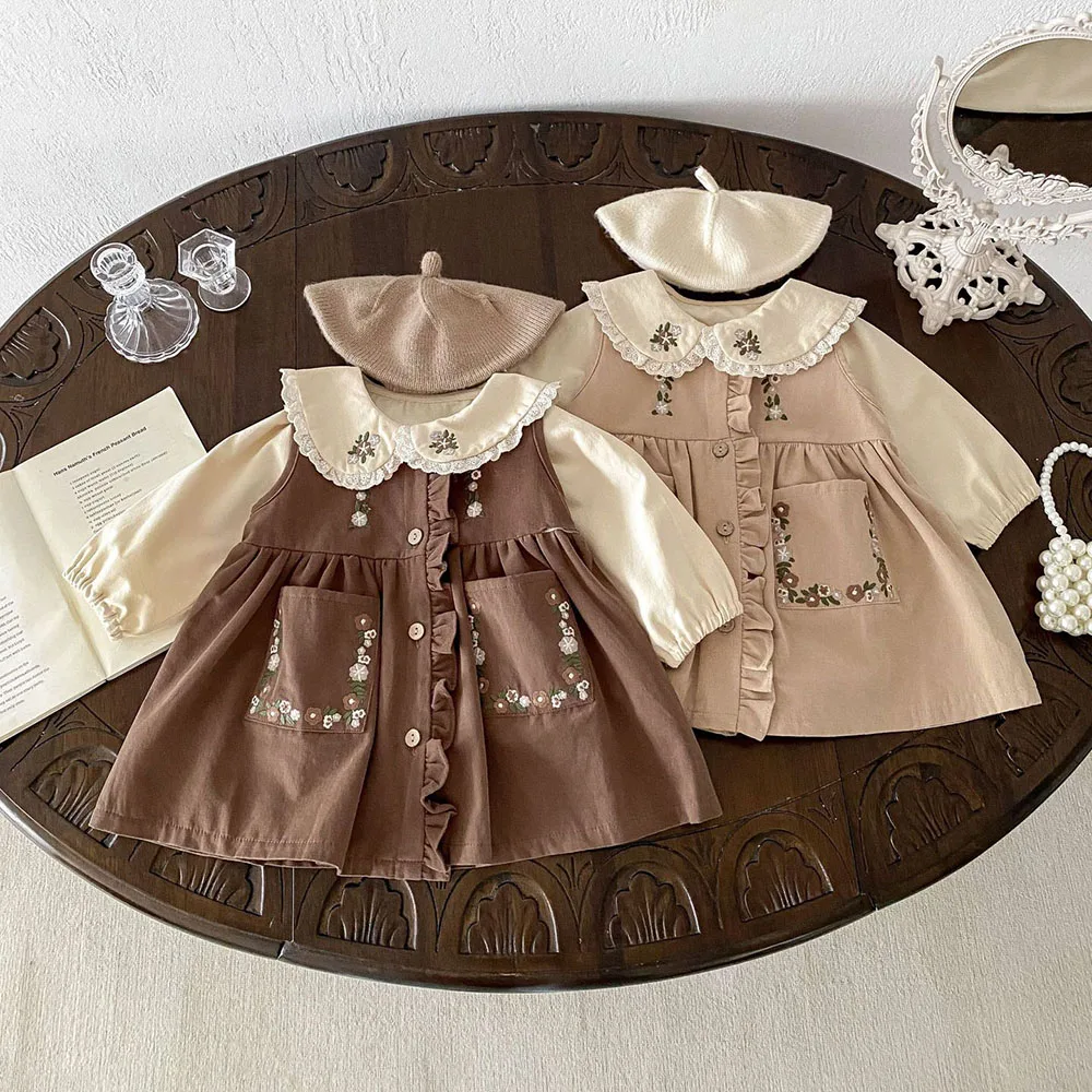 Vestido bordado con chaleco para niña - MILANCEL - imagen 3