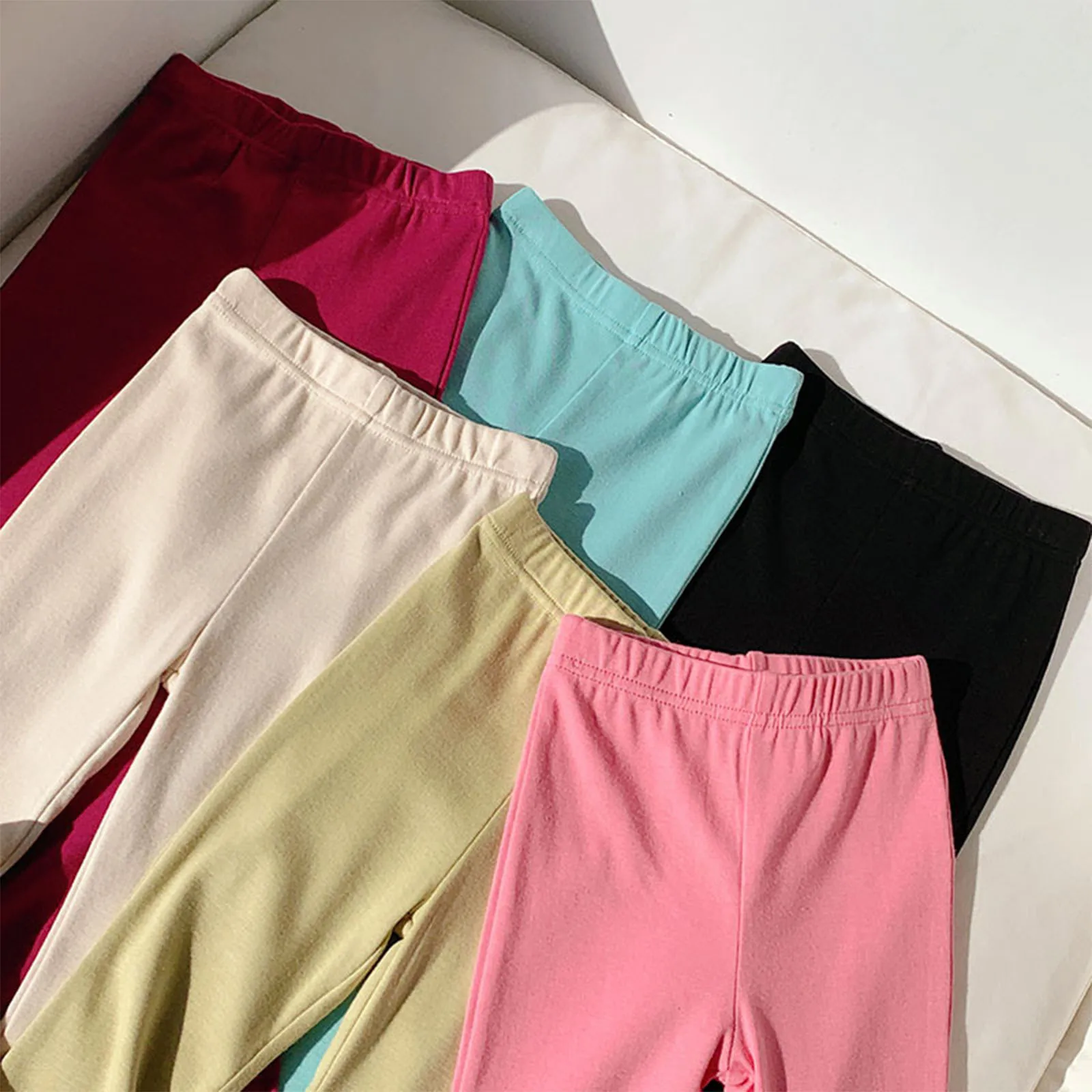 Pantalones acampanados de niña pequeña con cintura elástica - imagen 3