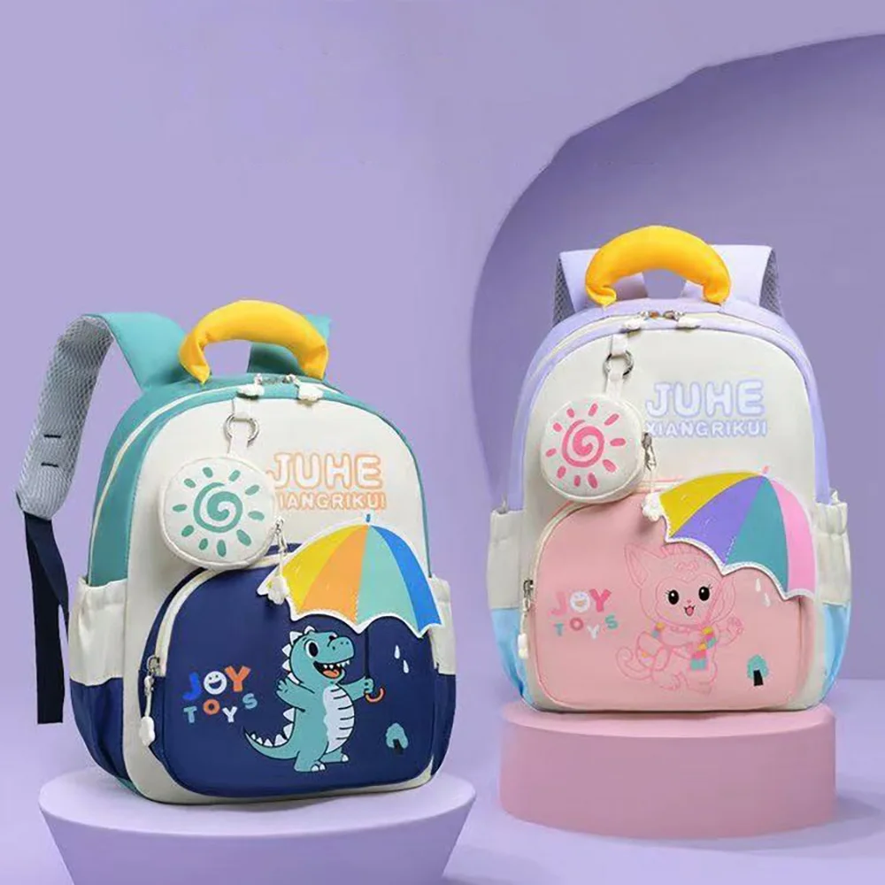 Mochila infantil ligera de nailon con arcoíris para preescolar - imagen 3