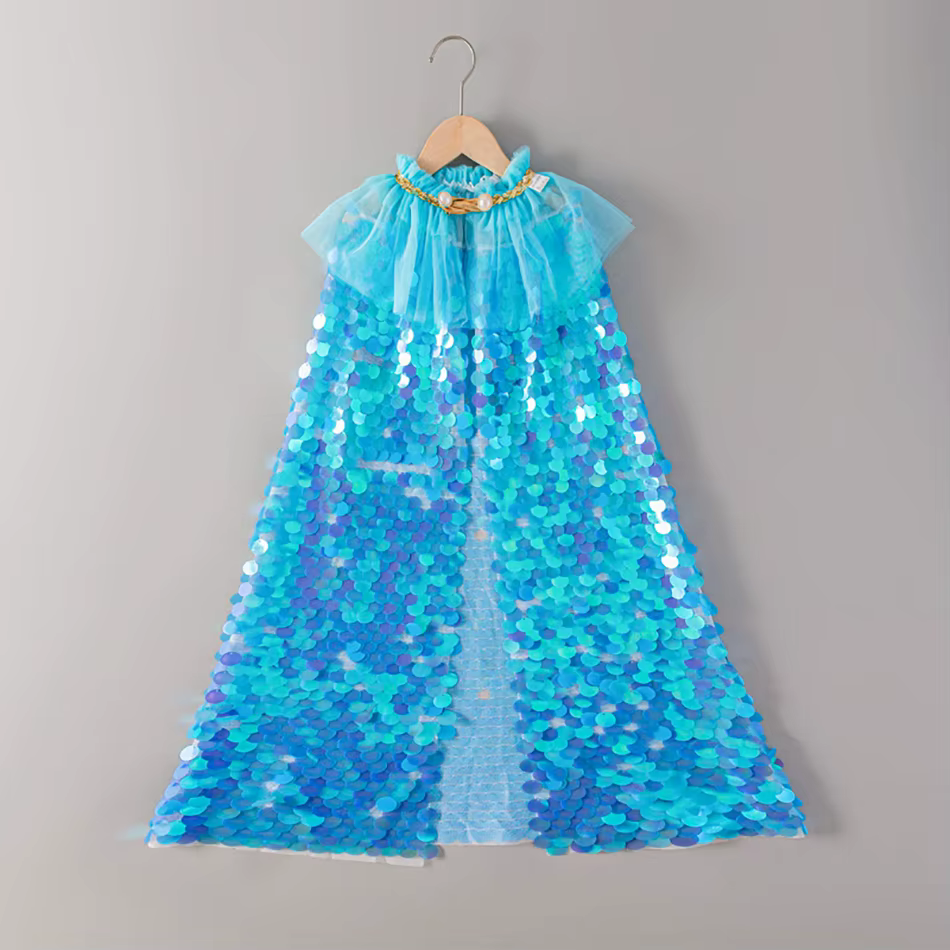 Capa de princesa con lentejuelas para disfraz infantil - imagen 4