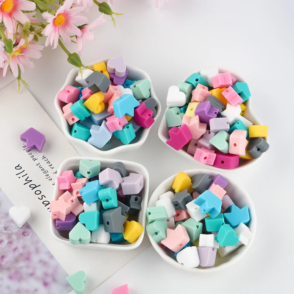 Cuentas de silicona para bisutería infantil – Estrellas, corazones y coronas - imagen 4